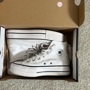 Converse Women’s Platform White Sneakers